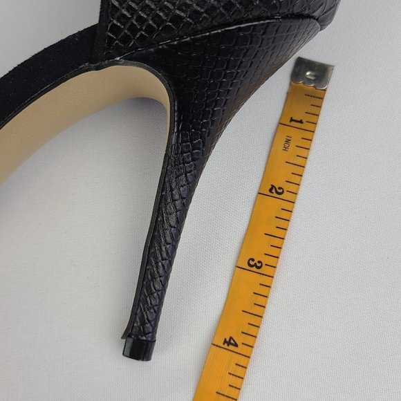 Steve Madden Black Leather Heels Size 9.5 - Picture 9 of 9